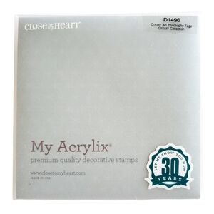 🟢 Close To My Heart My Acrylix D1496 Cricut Art Philosophy Tags Rubber Stamps